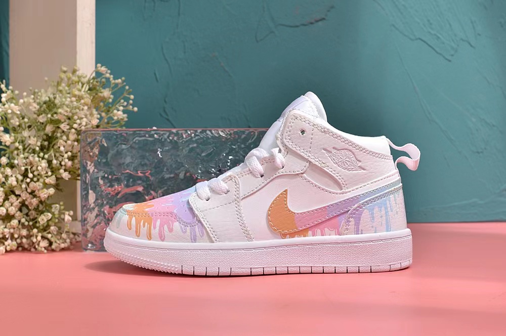 Youth Running Weapon Air Jordan 1 White Shoes 0139